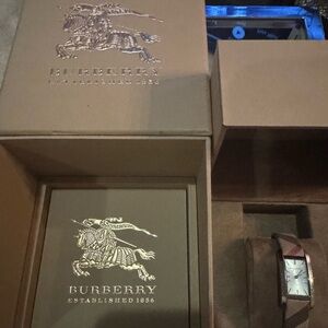 Burberry Silver and Brown Women's Watch